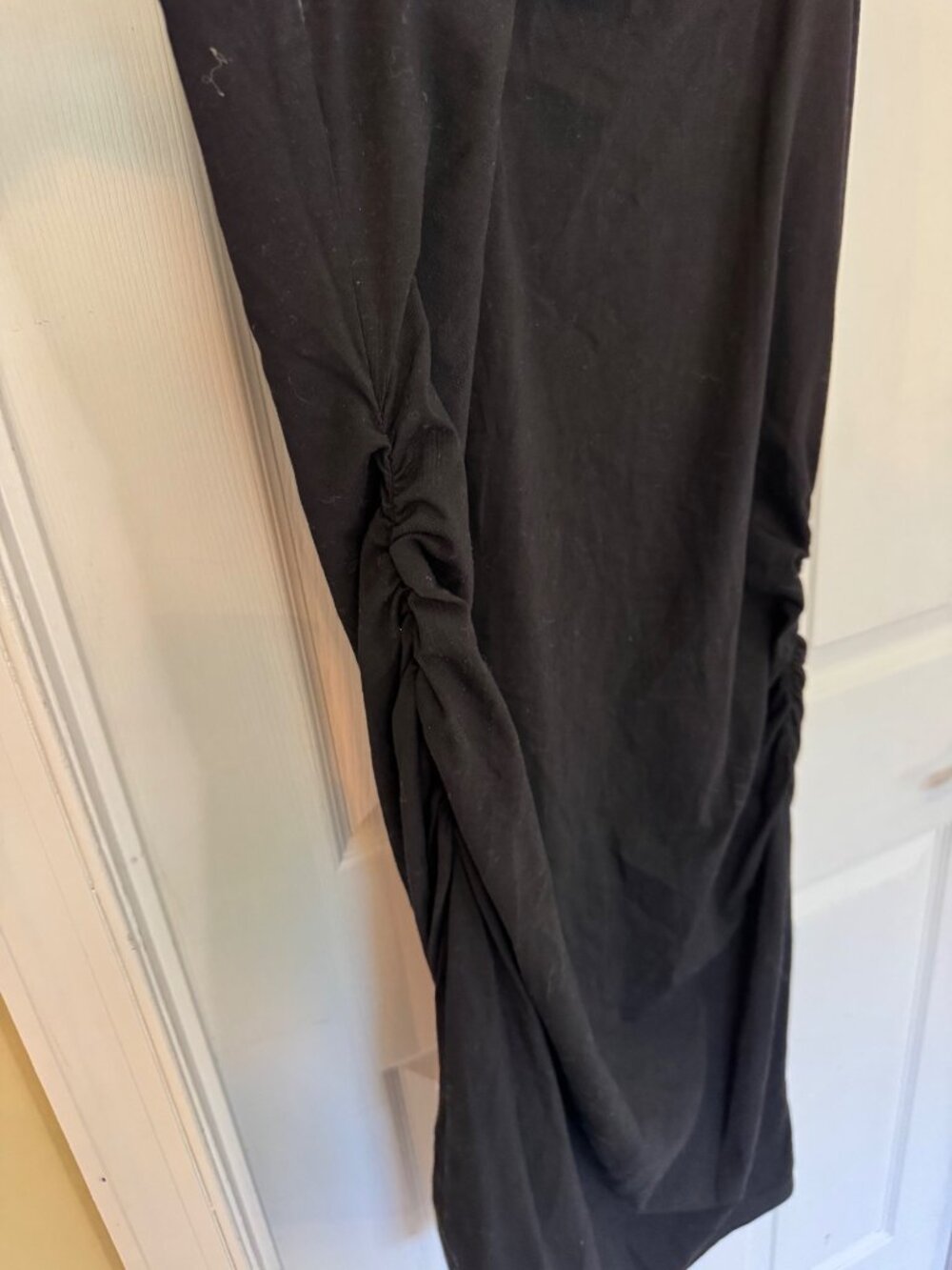 Missufe Black Sleeveless Midi Dress With Ruched Sides Jersey Knit Stretch 2XL - Picture 6 of 10